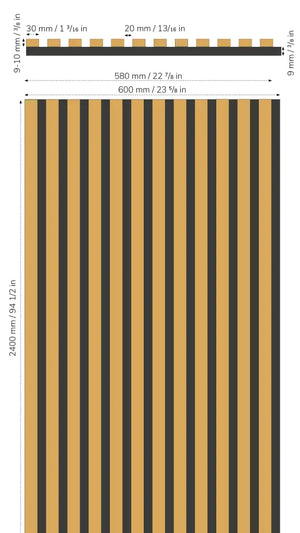 Slate-Lite Akustikpaneel Arctic White 240x60 6er Set