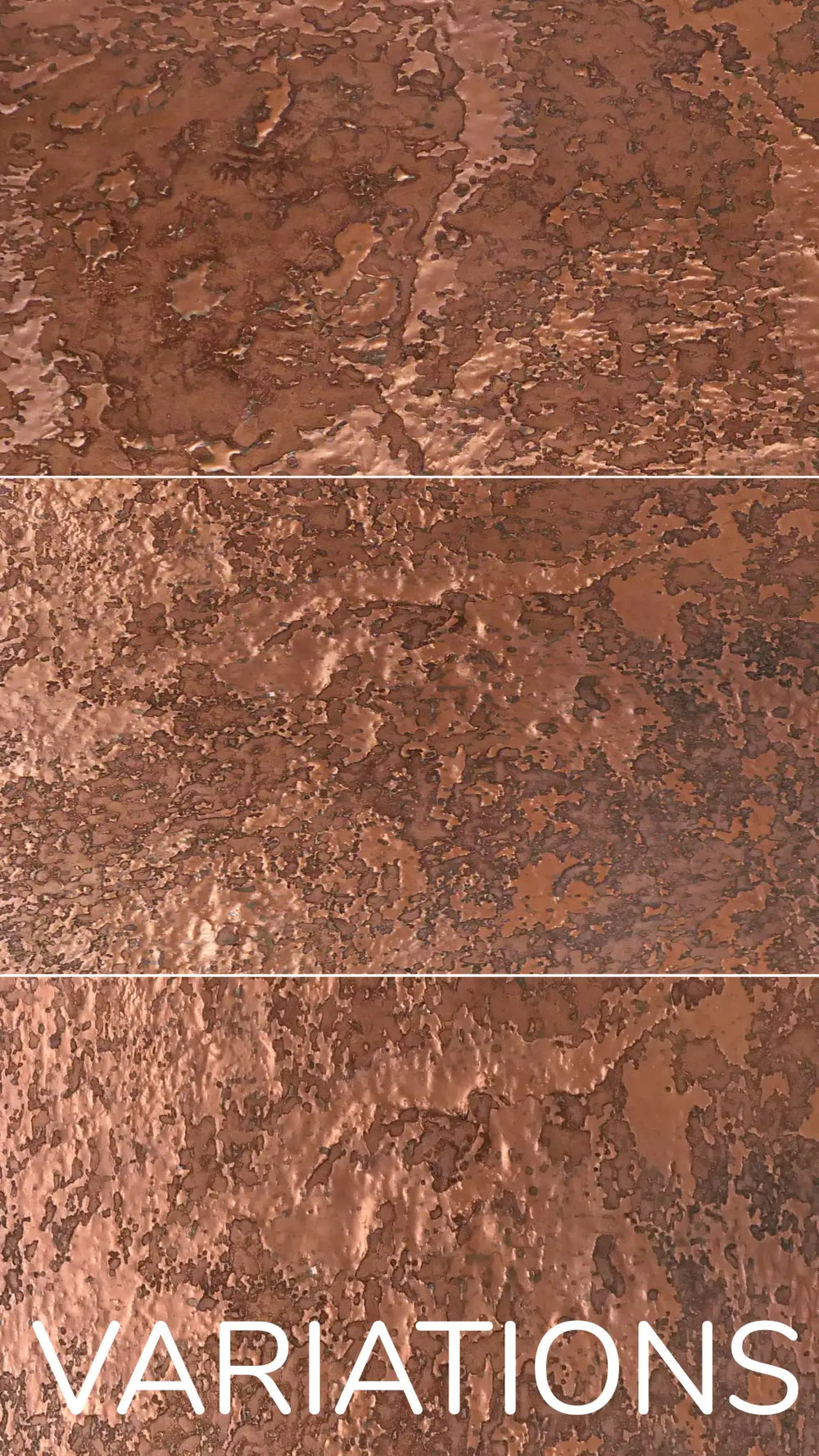 Metallic Copper 110x55 cm (mixed)
