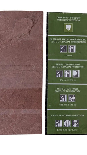 Slate Lite Musterblatt  297 mm x 105 mm, versiegelt