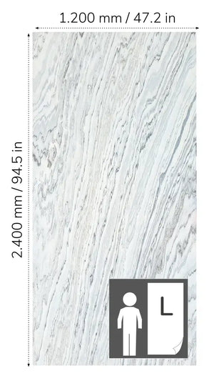 Translucent Arctic White Bookmatching