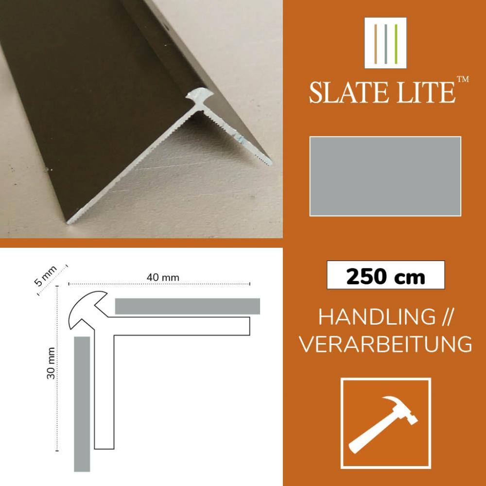 Außeneckprofil Stahl F-Line 250cm