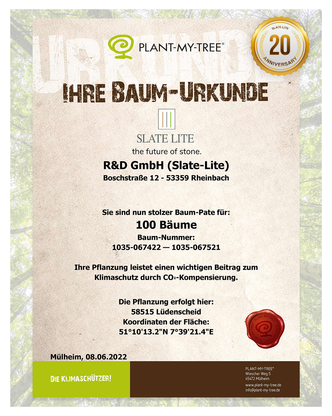 Slate-Lite Plant-my-tree Klimapartner