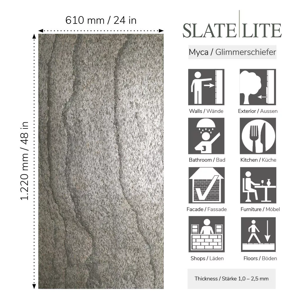 Slate-Lite Argento Auro 122x61