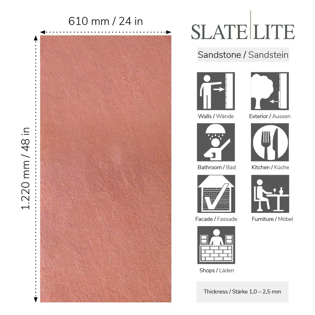 Slate-Lite Red Sand 122x61