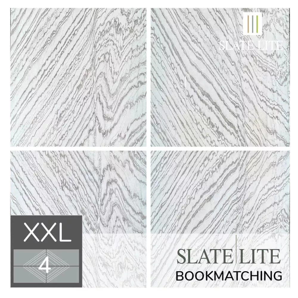 Slate-Lite Mystic White 240x120 cm set of 4