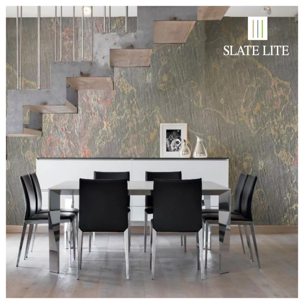 Spezialisiert auf Markenprodukte Dünnes Natursteinfurnier für Arcobaleno & Innen Colore NEW 122x61 Außen.Slate-Lite